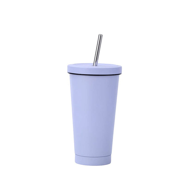 Vaso Térmico Tumbler 750 ml Tapa y Bombilla Lila