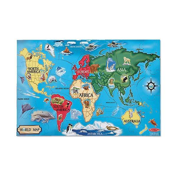 Puzzle Mapa del Mundo 33 Piezas MELISSA & DOUG- Depto51
