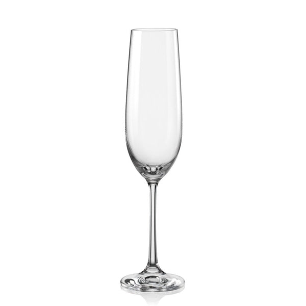 Copas de vidrio para champagne - Set de 6pzs - Tono gris - Grupo
