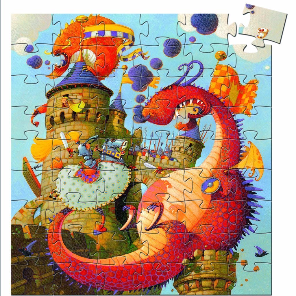 Puzzle Silueta Caballero y Dragón DJECO- Depto51