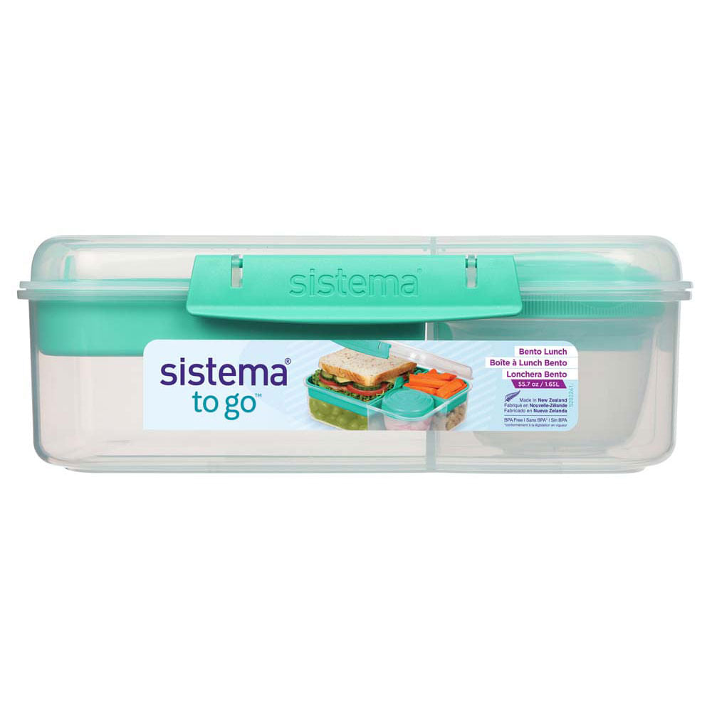 Pack de 4 contenedores herméticos Bento To Go con pote para Yogurt 1.65 L SISTEMA- Depto51