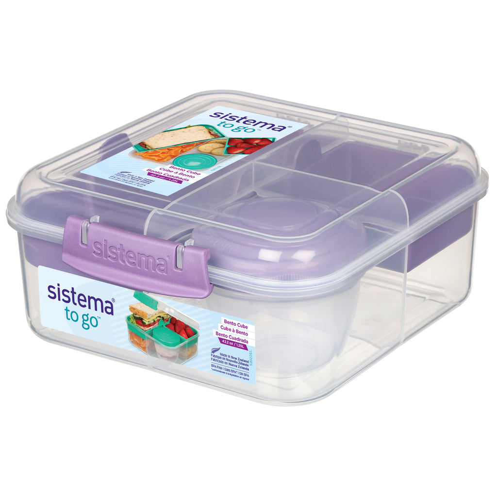 Pack de 4 contenedores herméticos bentos de 1.25 Litros con pote para Yogurt Sistema® To Go™ SISTEMA- Depto51