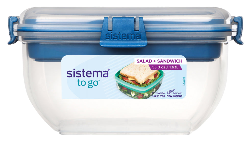 Set de 4 Herméticos To Go para Ensalada + Sandwich Sistema 1.63 L SISTEMA- Depto51