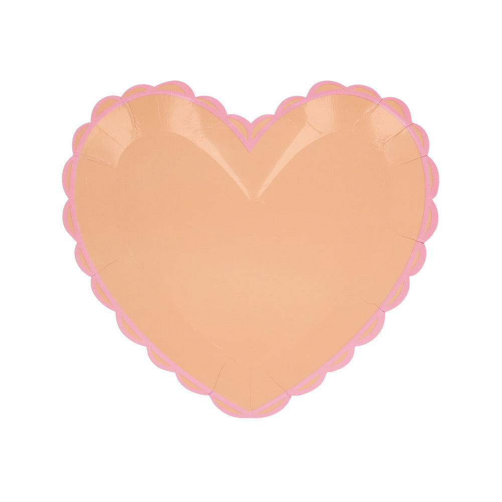 Platos con Forma de Corazón Pastel Pequeños MERI MERI- Depto51