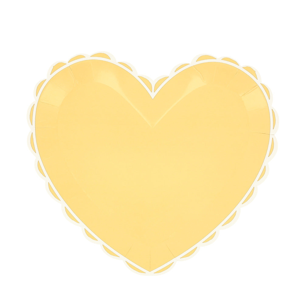 Platos con Forma de Corazón Pastel Grandes MERI MERI- Depto51