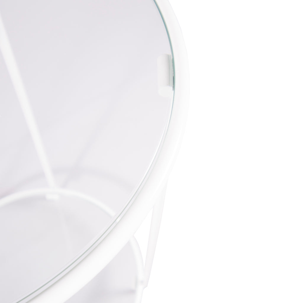 Mesa Lateral Circular Dos Niveles Glass KALLFU.PRO- Depto51