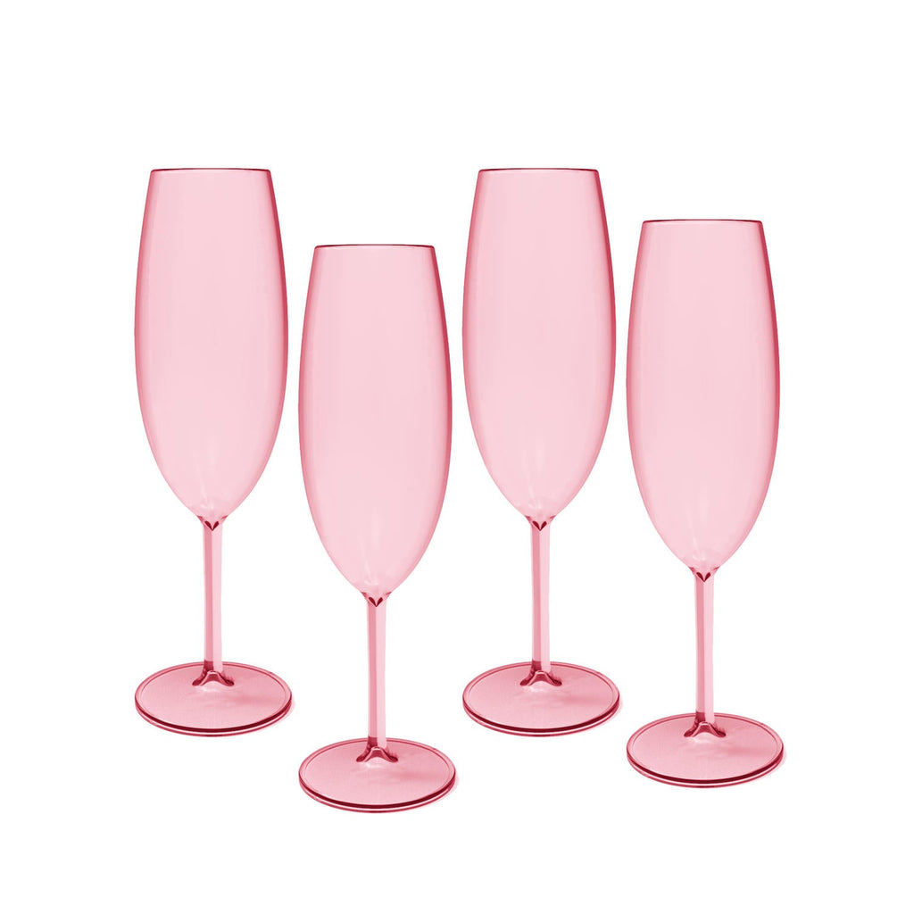 Set de 4 Copas Champagne Rosadas OU- Depto51