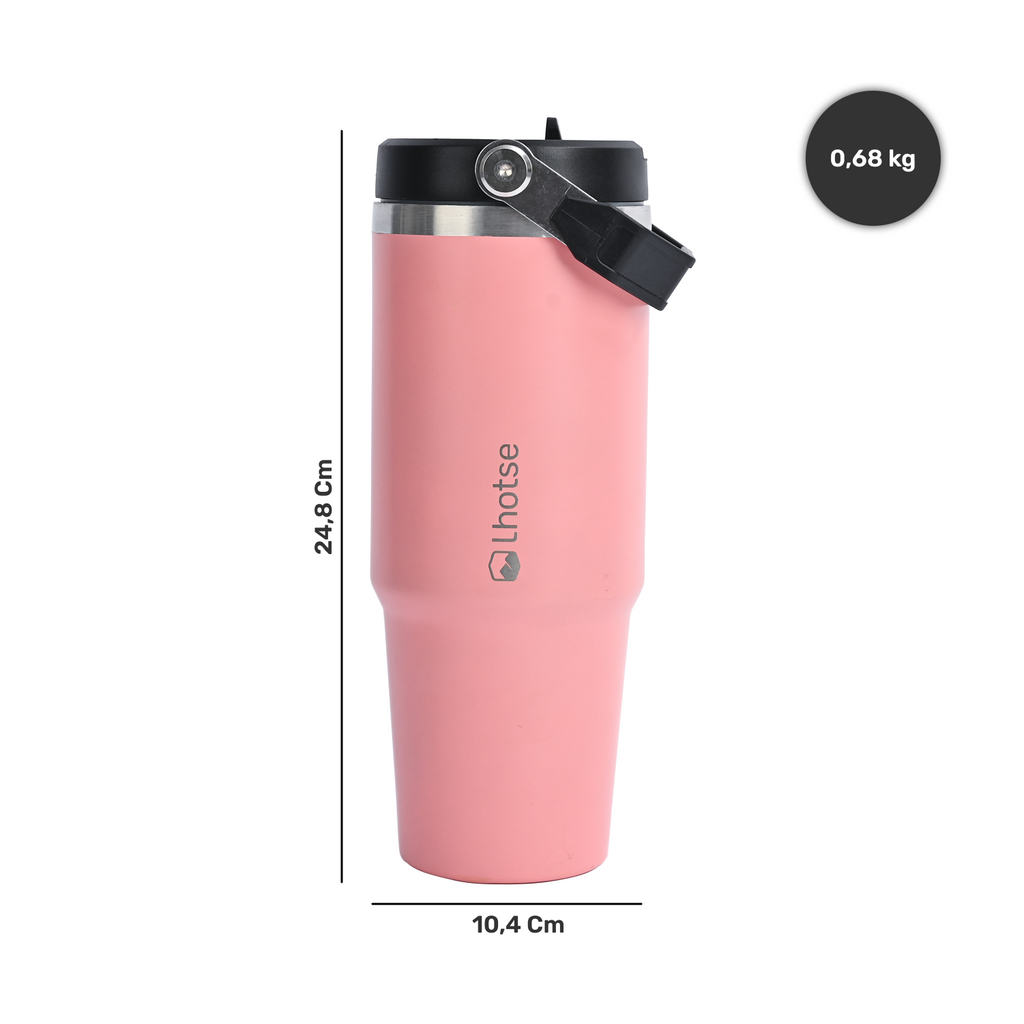 Botella Térmica Insulada Lhotse Travel Mug 900 ml Pink LHOTSE- Depto51