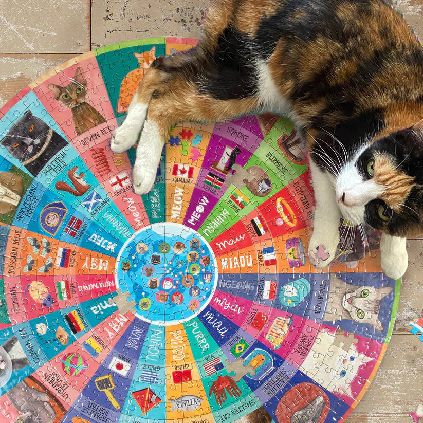 Puzzle 500 Piezas Redondo Cats Of The World EEBOO- Depto51