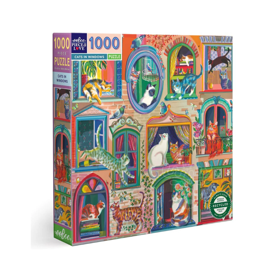 Puzzle 1000 Piezas Cats In Window EEBOO- Depto51