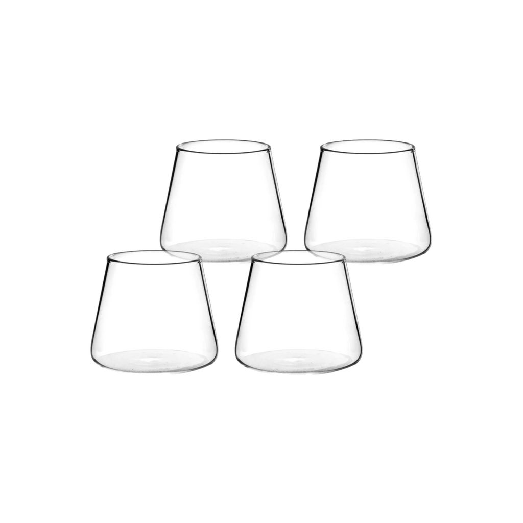 Pack 4 Vasos de Vidrio Estilo Japonés 320 ml Simplit SIMPLIT- Depto51