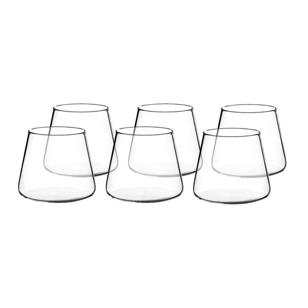 Set 6 Vasos de Vidrio Estilo Japonés 320 ml Simplit SIMPLIT- Depto51