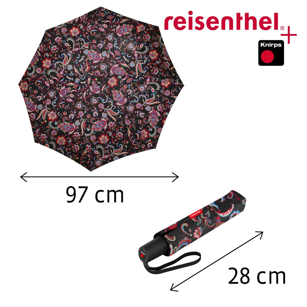 Paraguas Umbrella Pocket Duomatic Paisley Black REISENTHEL- Depto51