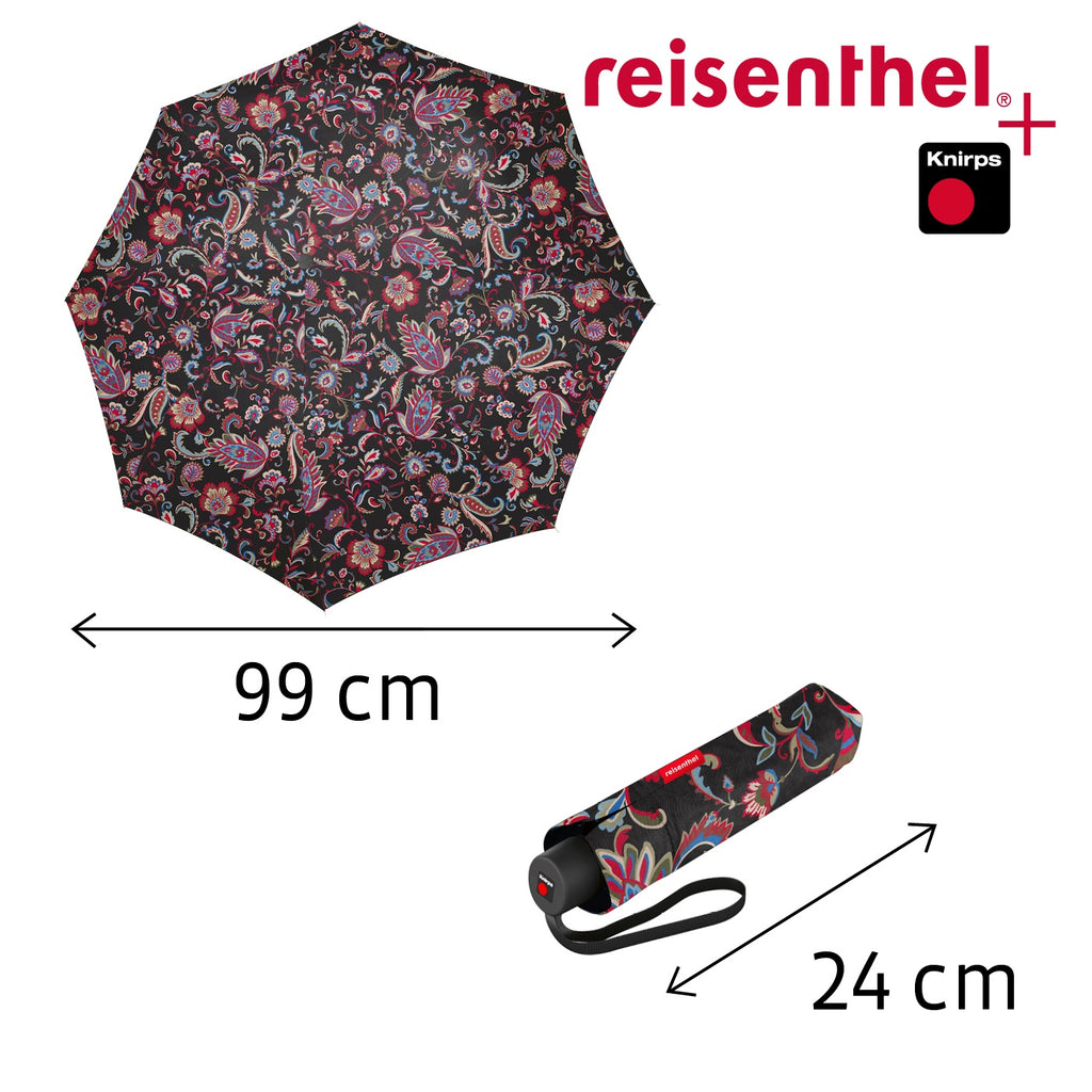 Paraguas Umbrella Pocket Classic Paisley Black REISENTHEL- Depto51