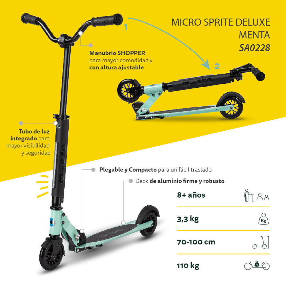 Scooter Sprite Deluxe Menta MICRO- Depto51