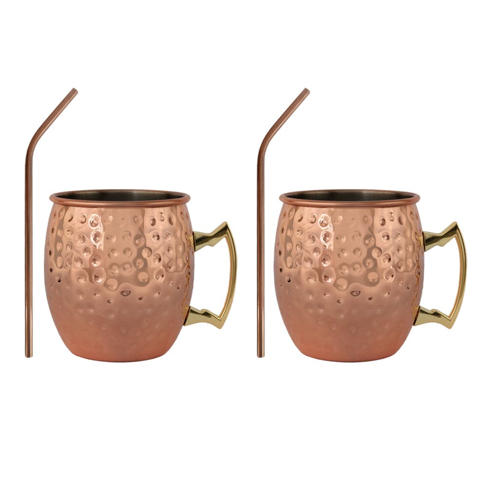 Set de 2 Vasos Moscow Mule Mug Cobre + Bombillas SIMPLIT- Depto51