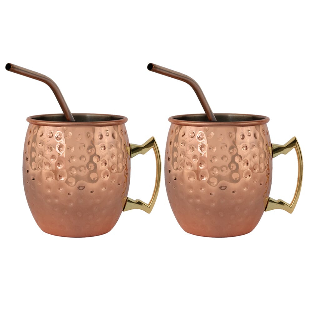 Set de 2 Vasos Moscow Mule Mug Cobre + Bombillas SIMPLIT- Depto51