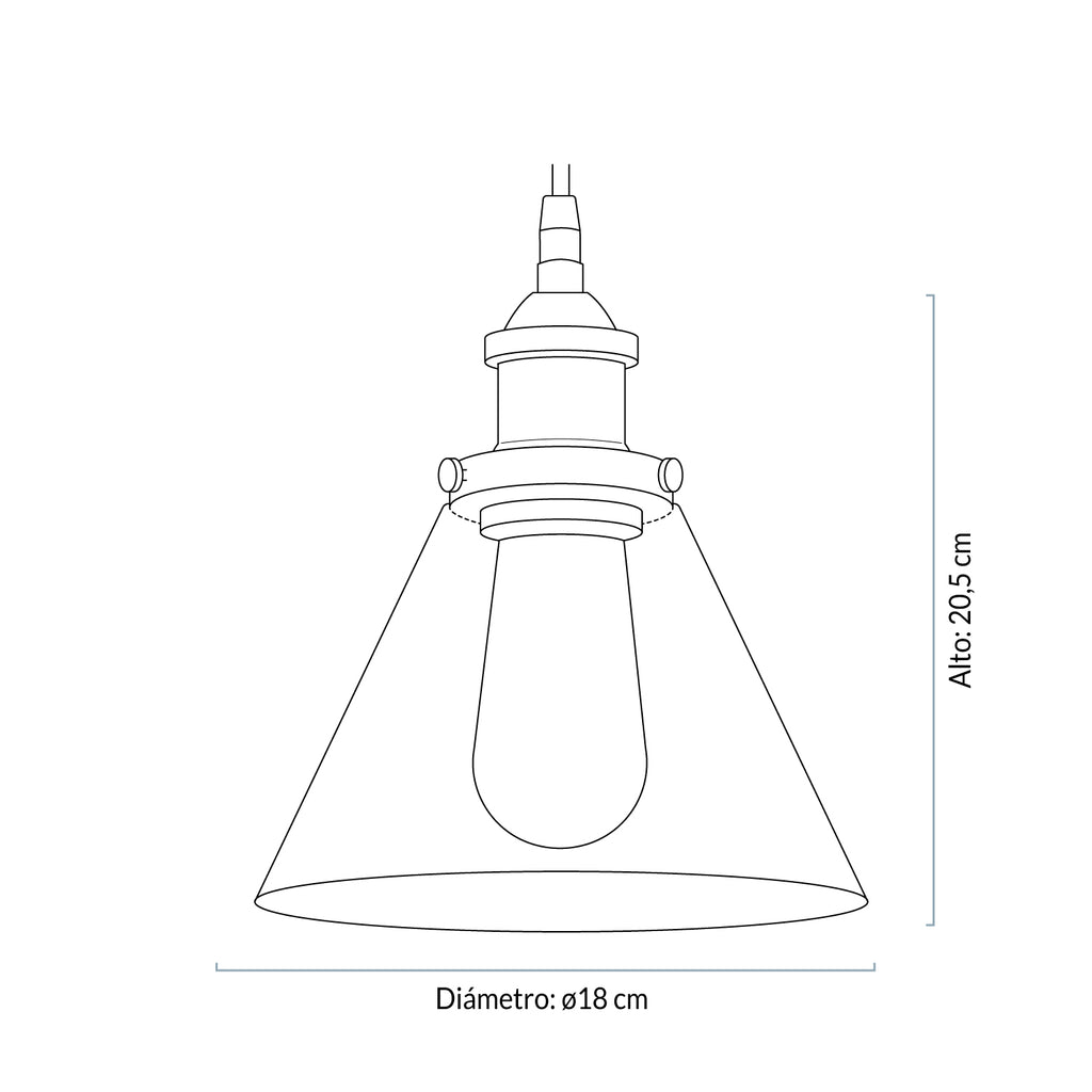 Lámpara de Colgar Retro Vidrio FORM DESIGN- Depto51