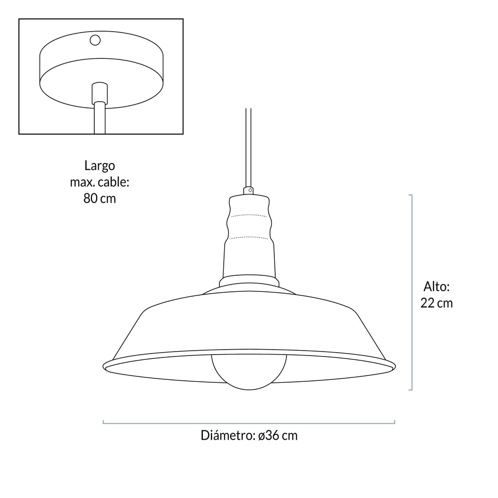 Lámpara de Colgar Isi Negro FORM DESIGN- Depto51