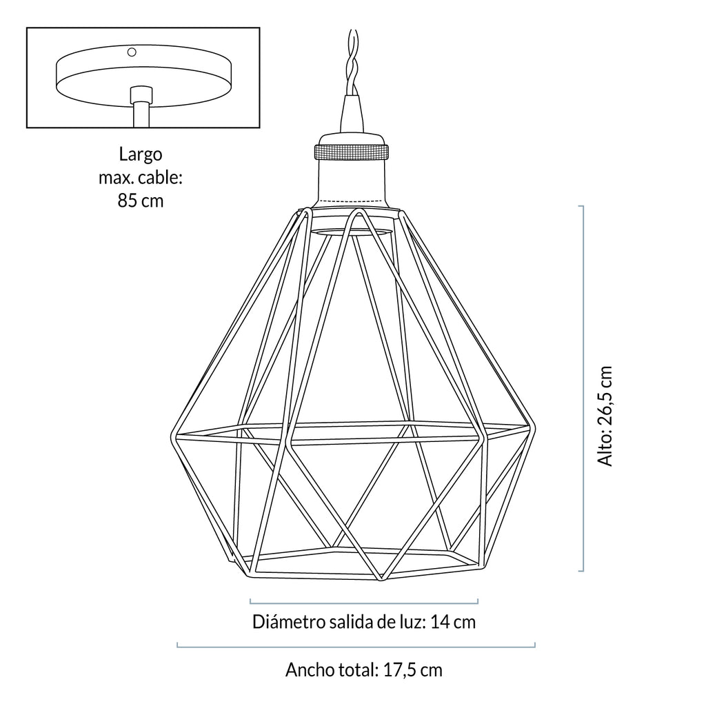Lámpara de Colgar Prisma Negro FORM DESIGN- Depto51