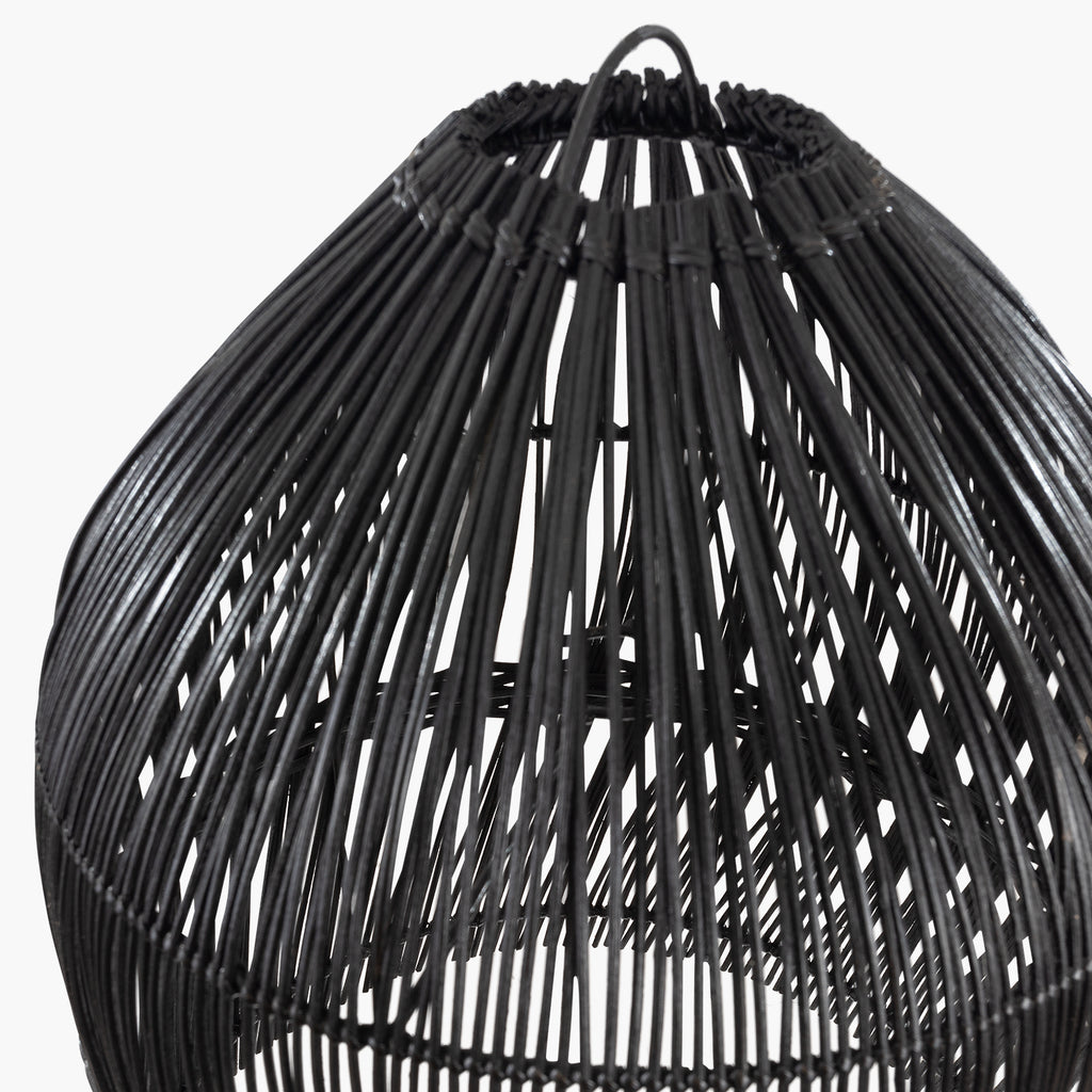 Pantalla Lámpara de Colgar Bali Rattan Negro FORM DESIGN- Depto51