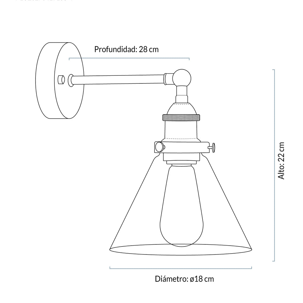 Lámpara de Pared Retrovintage Vidrio FORM DESIGN- Depto51