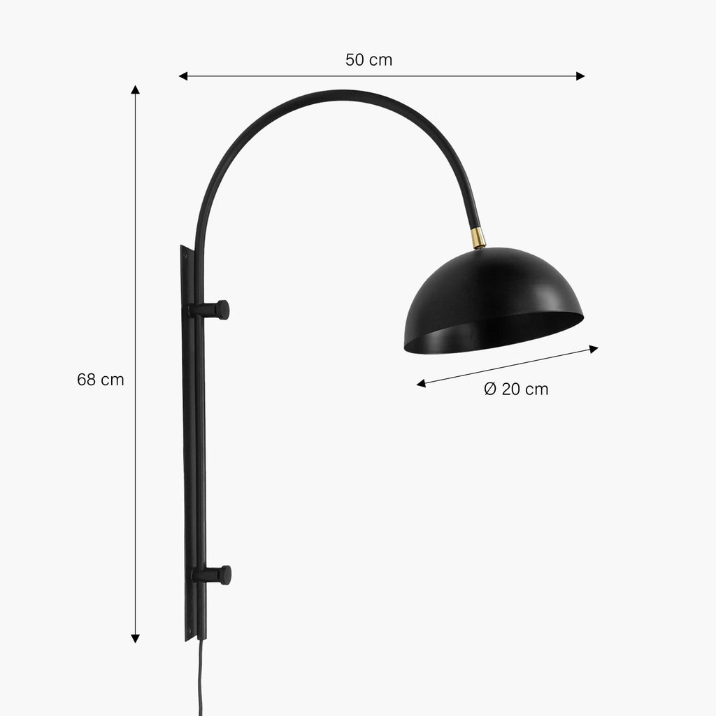 Lámpara de Pared Bogen Negro FORM DESIGN- Depto51