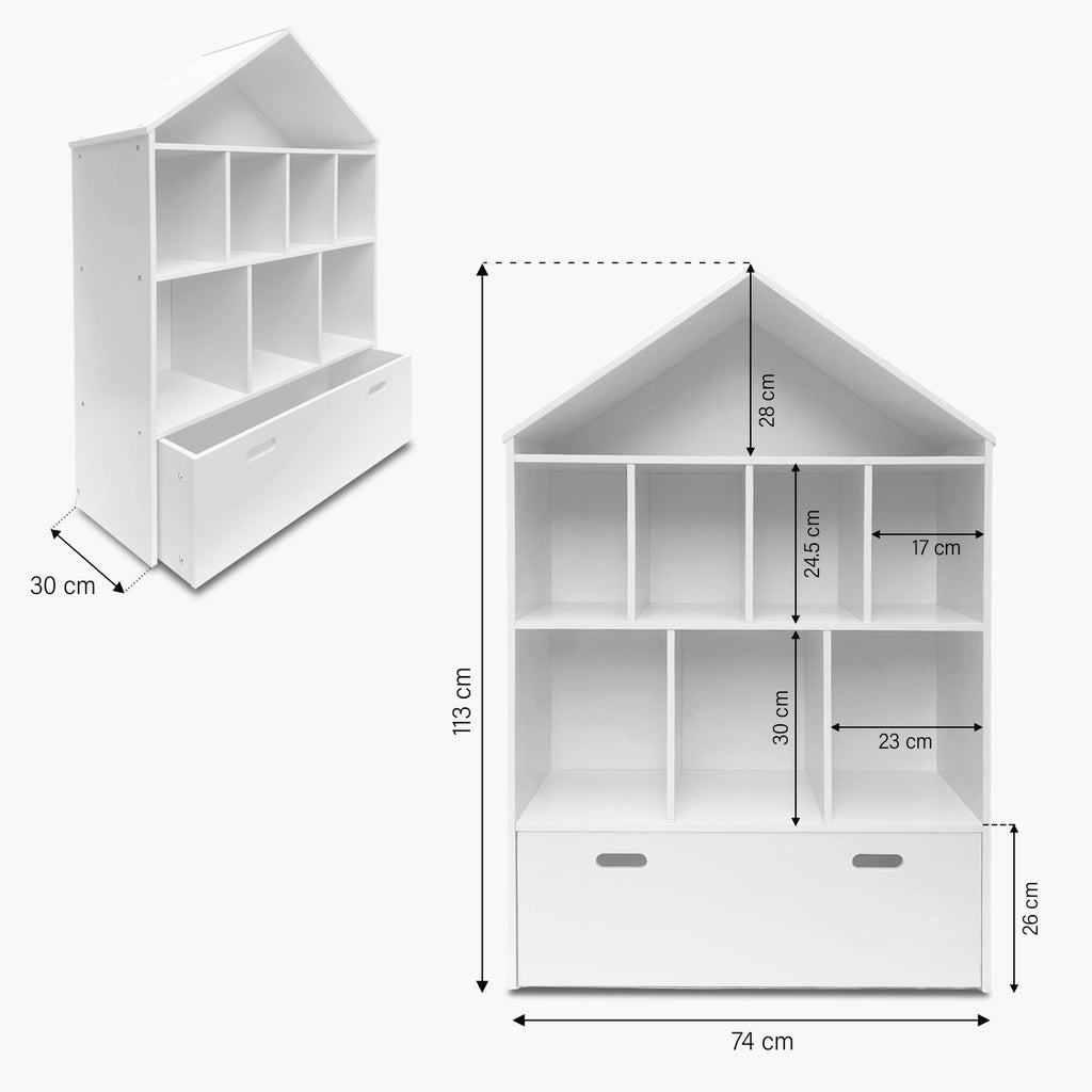 Librero Infantil Casita Blanco FORM DESIGN- Depto51