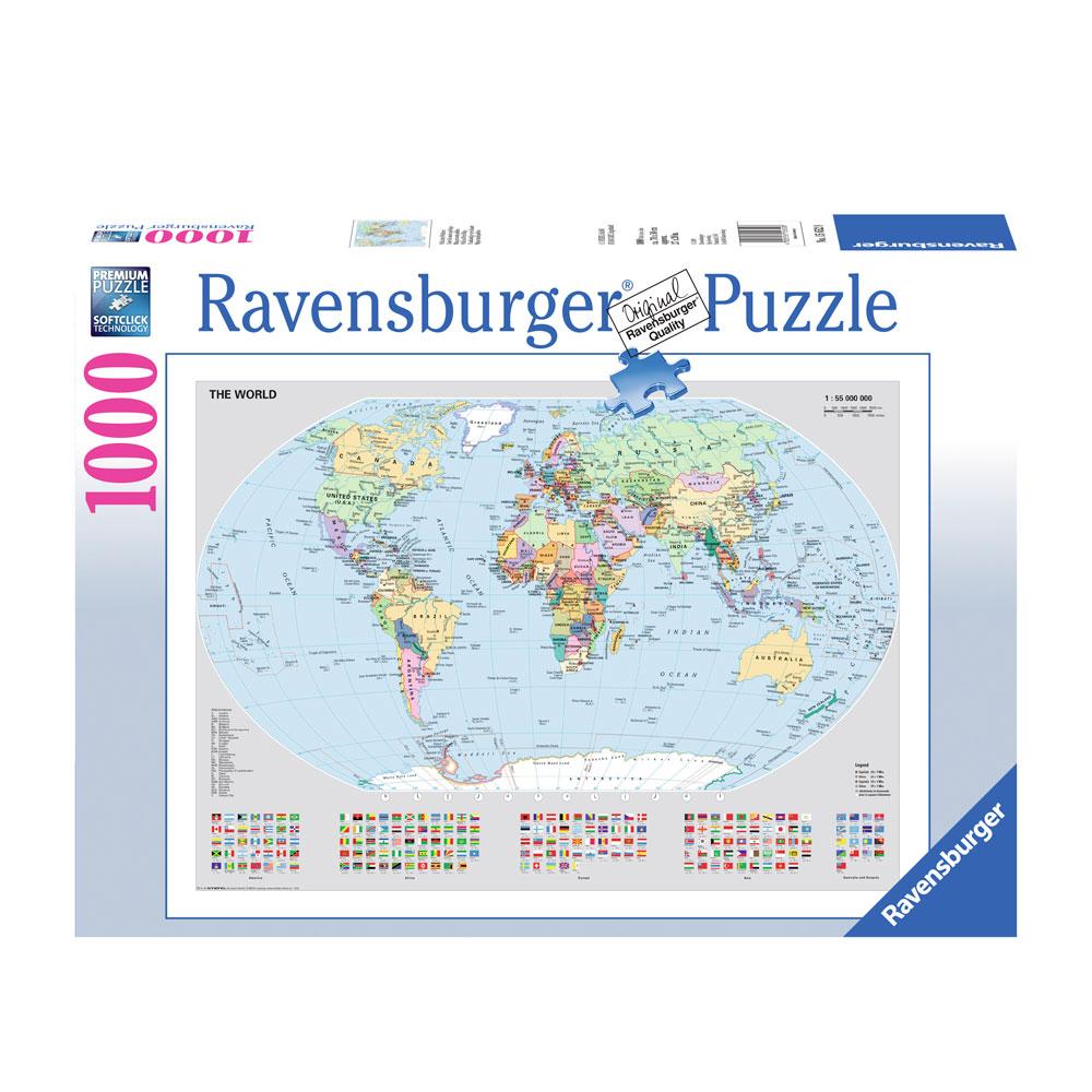 Puzzle 1000 Piezas Mapa Político del Mundo RAVENSBURGER- Depto51