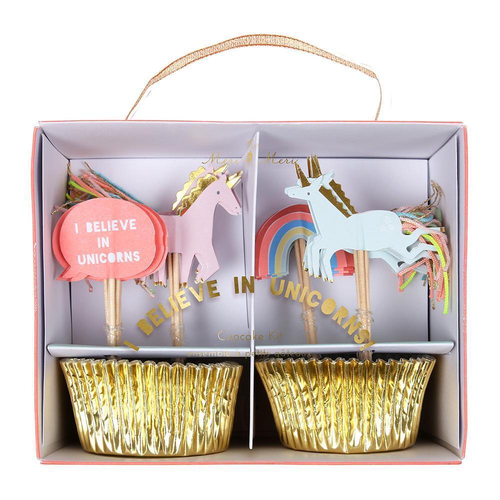 Kit para Cupcakes Arcoiris y Unicornios MERI MERI- Depto51