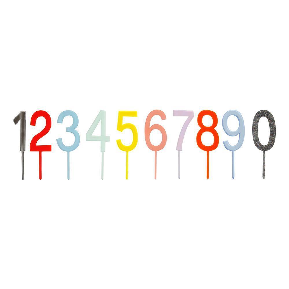 Set de 20 Toppers de Acrílico Números Multicolores MERI MERI- Depto51