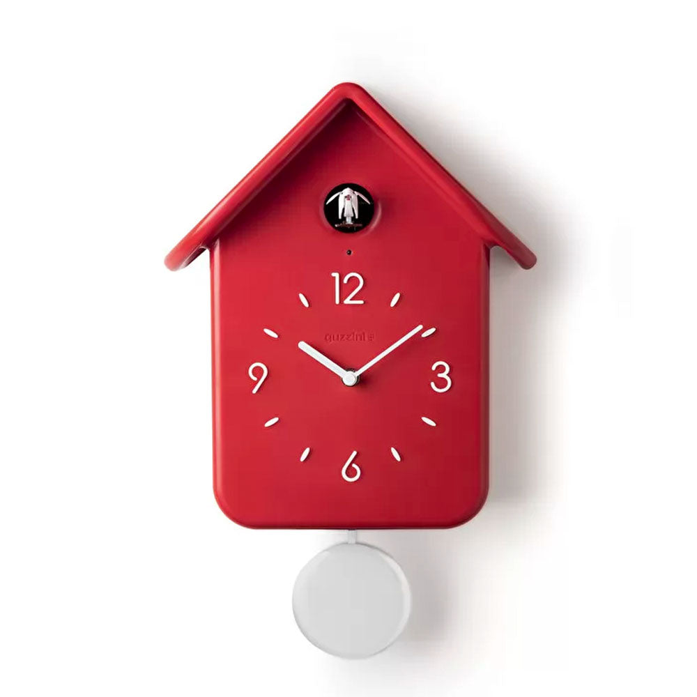 Reloj CuCkoo Rojo con Péndulo Blanco GUZZINI- Depto51