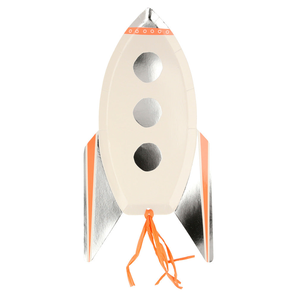 Set de 8 Platos con forma de Cohete Espacial 32 cm MERI MERI- Depto51