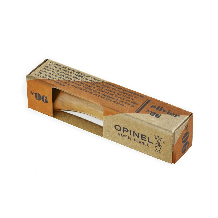 Cuchillo N°06 acero inoxidable y madera de olivo OPINEL- Depto51