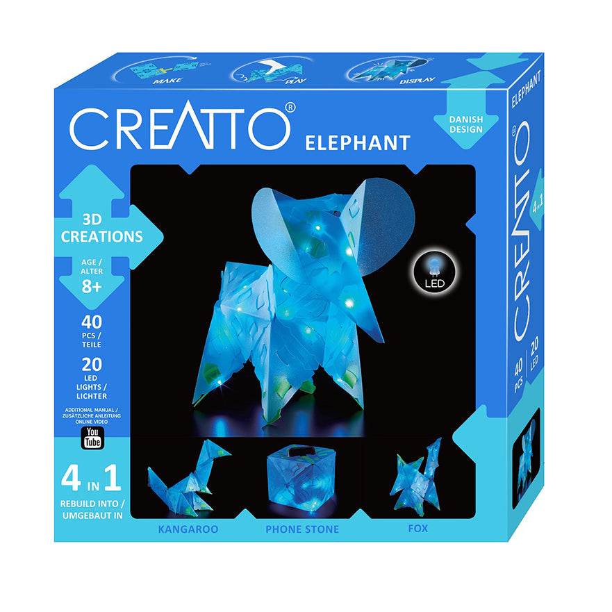 Rompecabezas con Iluminación 3D Pequeño Elefante CREATTO- Depto51
