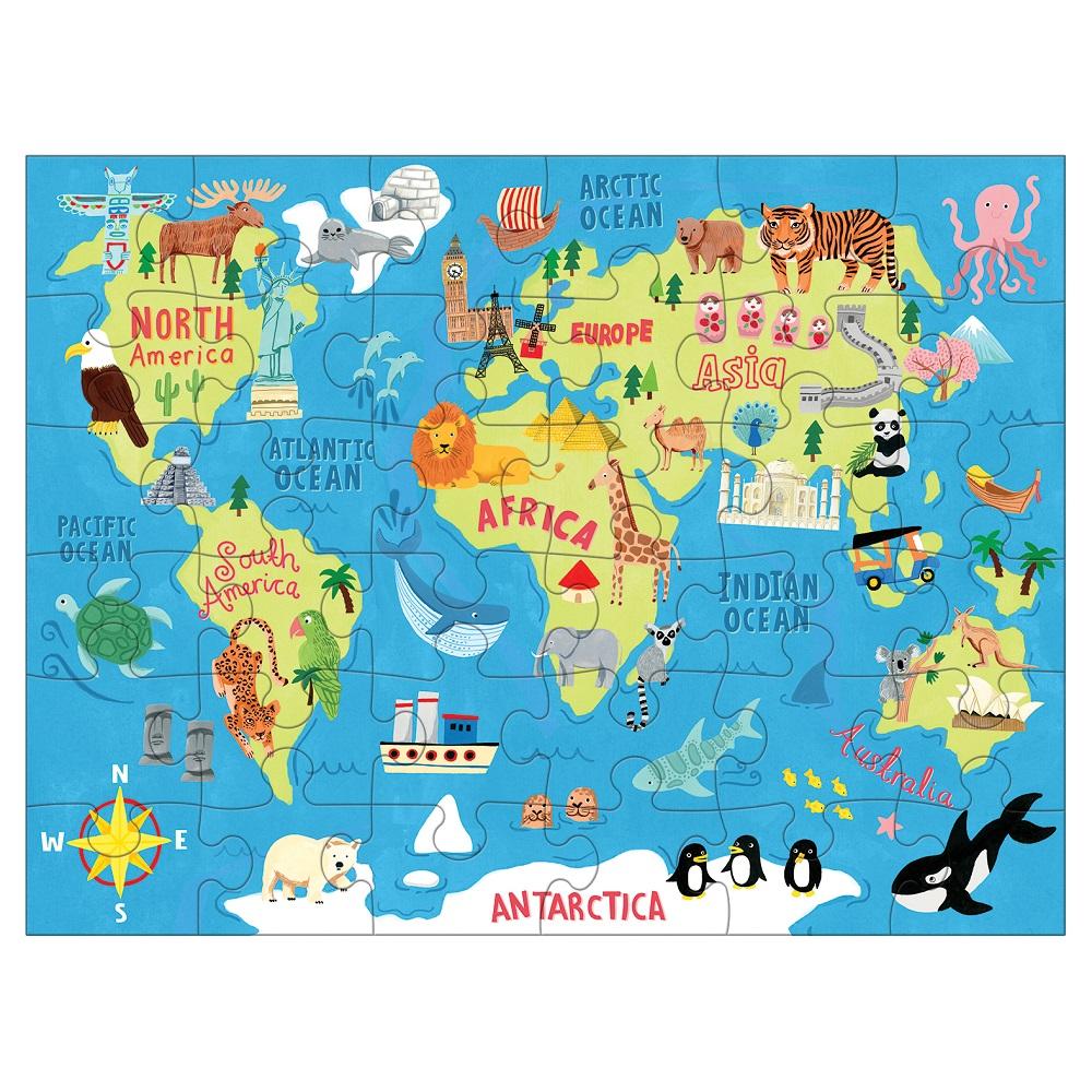 Puzzle para llevar Mapa del Mundo MUDPUPPY- Depto51