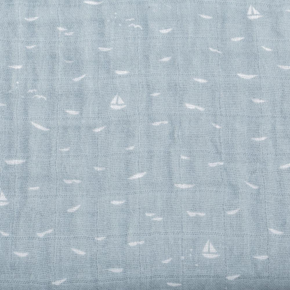 Manta Stokke de Muselina de Algodón Orgánico Blue Slate Sea Ocs STOKKE- Depto51