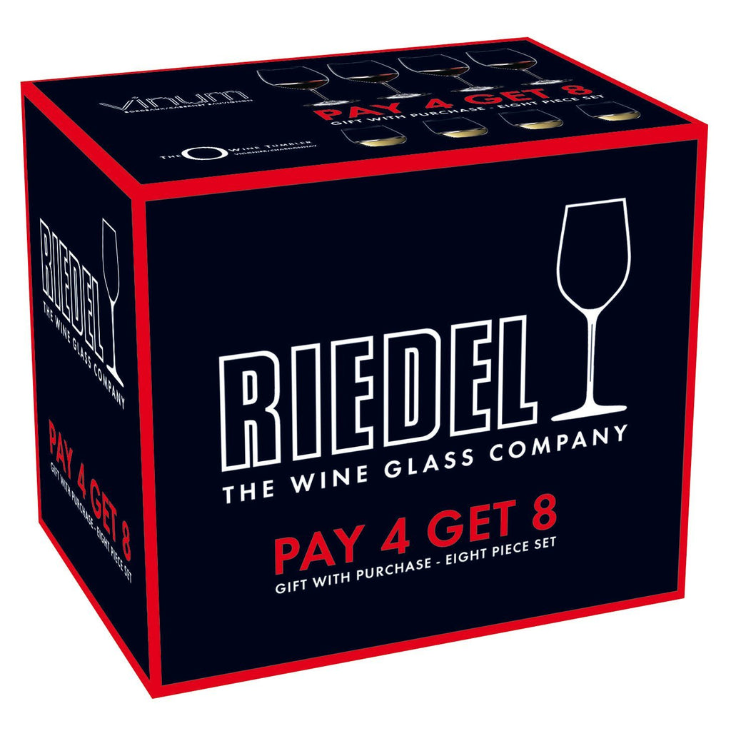 Set 4 Copas de Cristal Vinum Cabernet/Merlot + 4 Copas de Cristal 'O' Chardonnay Riedel RIEDEL- Depto51