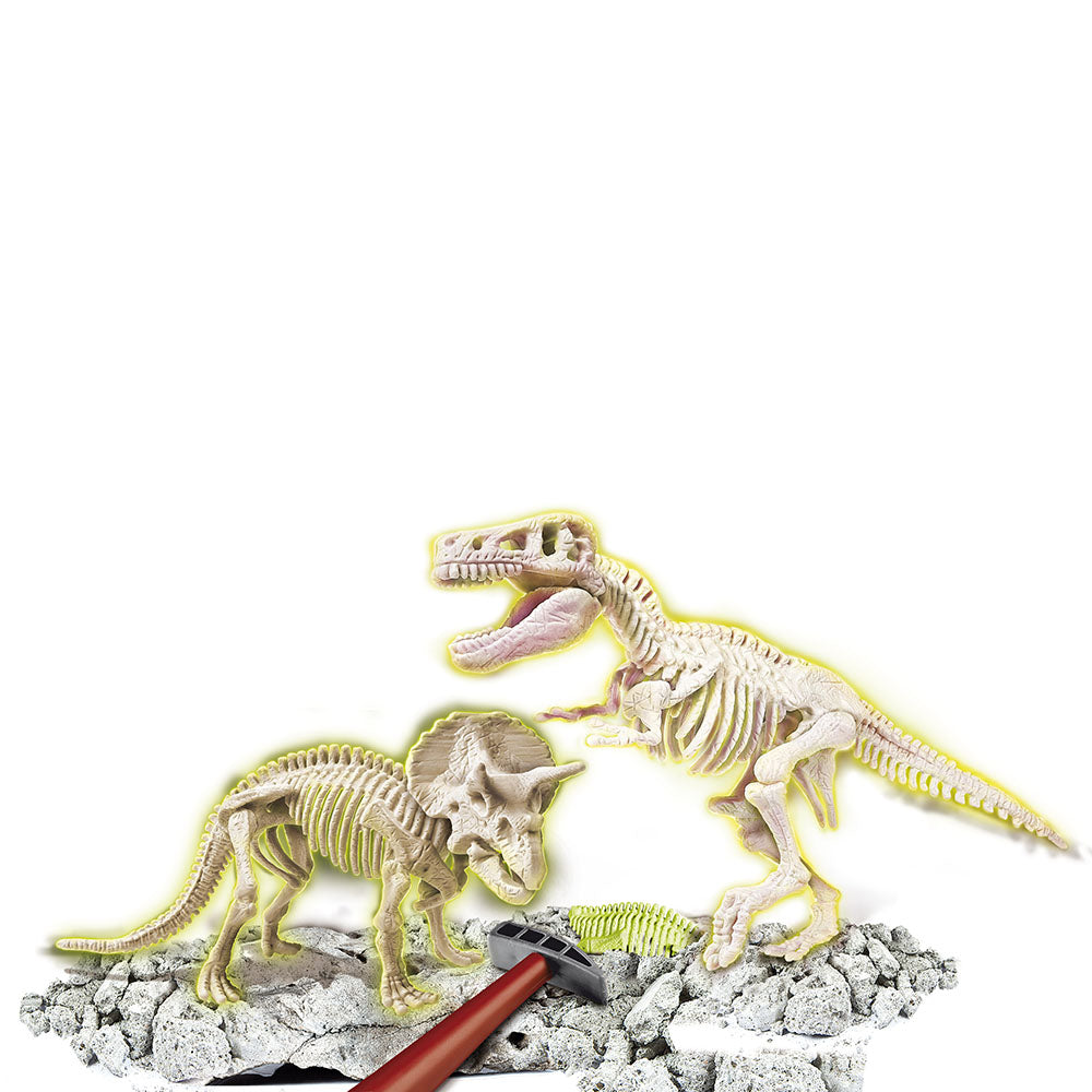 T-Rex y Triceratops Fluorescente CLEMENTONI- Depto51
