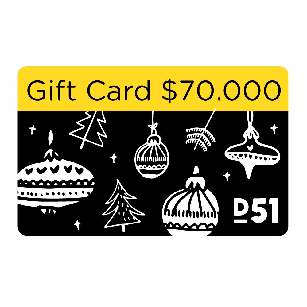 Gift Card Digital $70,000 - Navidad DEPTO51- Depto51