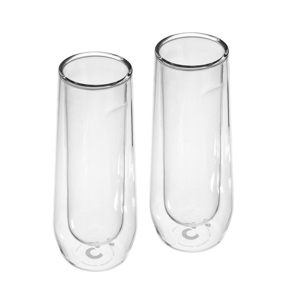 Set de 2 Copas Vidrio Glass Flute 200 ml CORKCICLE- Depto51