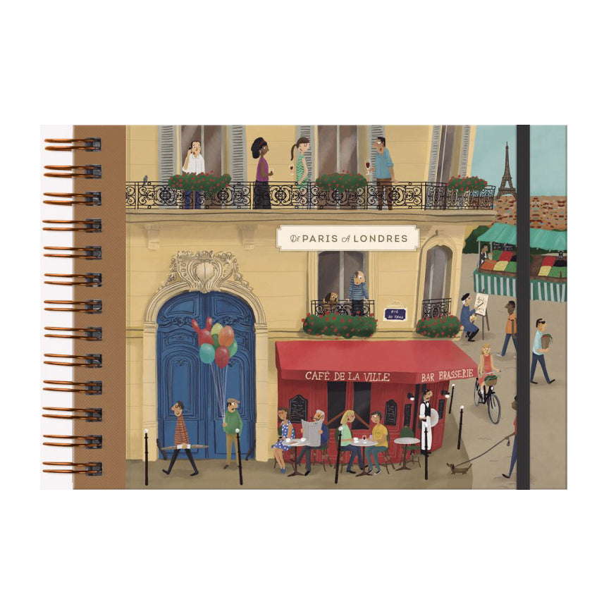 Cuaderno Anillado Apaisado - De Viaje de París a Londres MONOBLOCK- Depto51