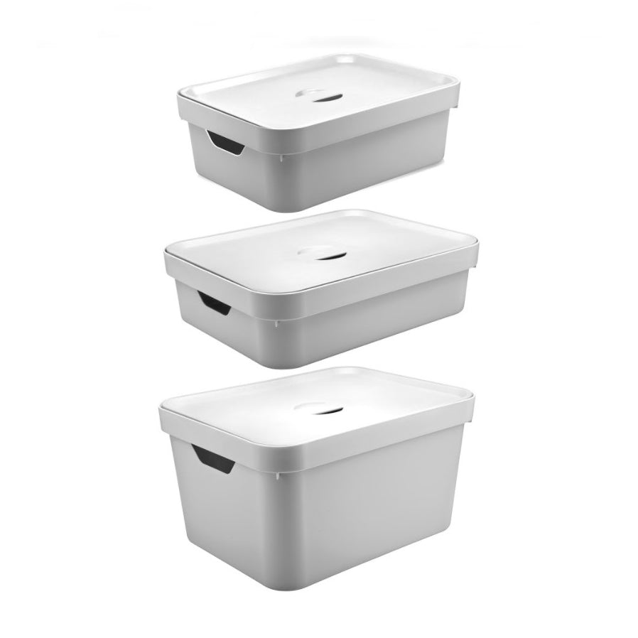 Set de 3 Cajas Cube Blanco OU- Depto51