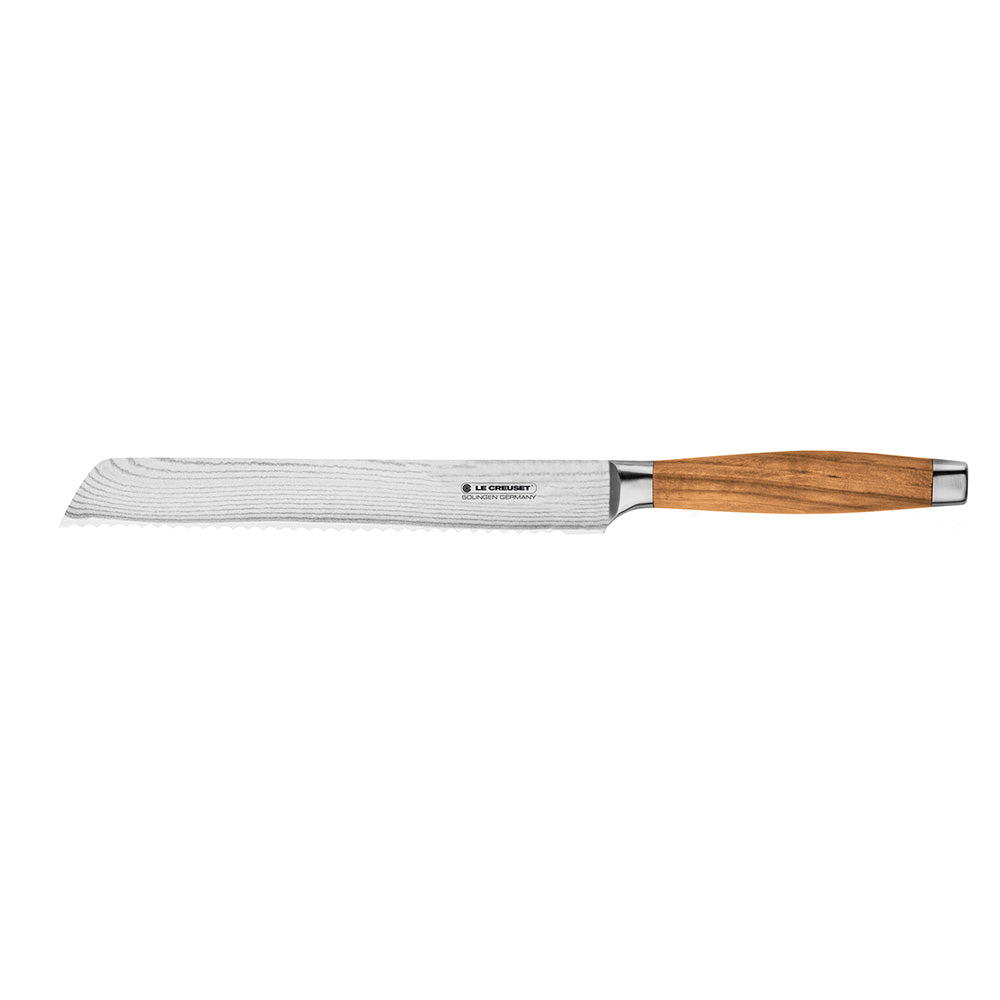Cuchillo Pan 20 cm Mango de Madera De Olivo LE CREUSET- Depto51