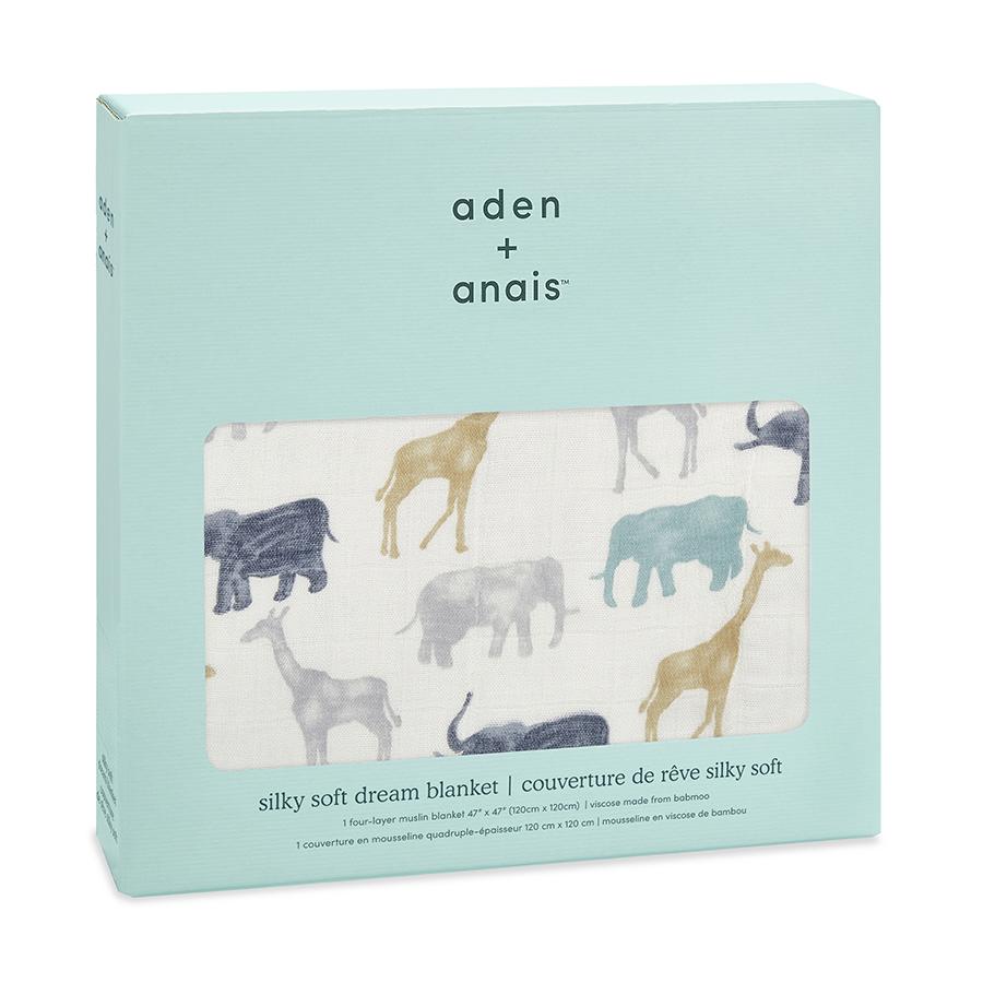 Manta Suave de Bamboo Dream Blanket Elephants ADEN & ANAIS- Depto51
