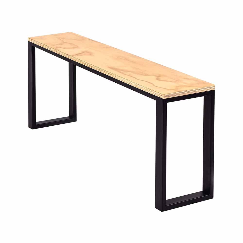 Banco de madera maciza negra, asiento minimalista moderno para comedor,  estudio, oficina, banco para dormitorio extremo de cama (color negro,  tamaño