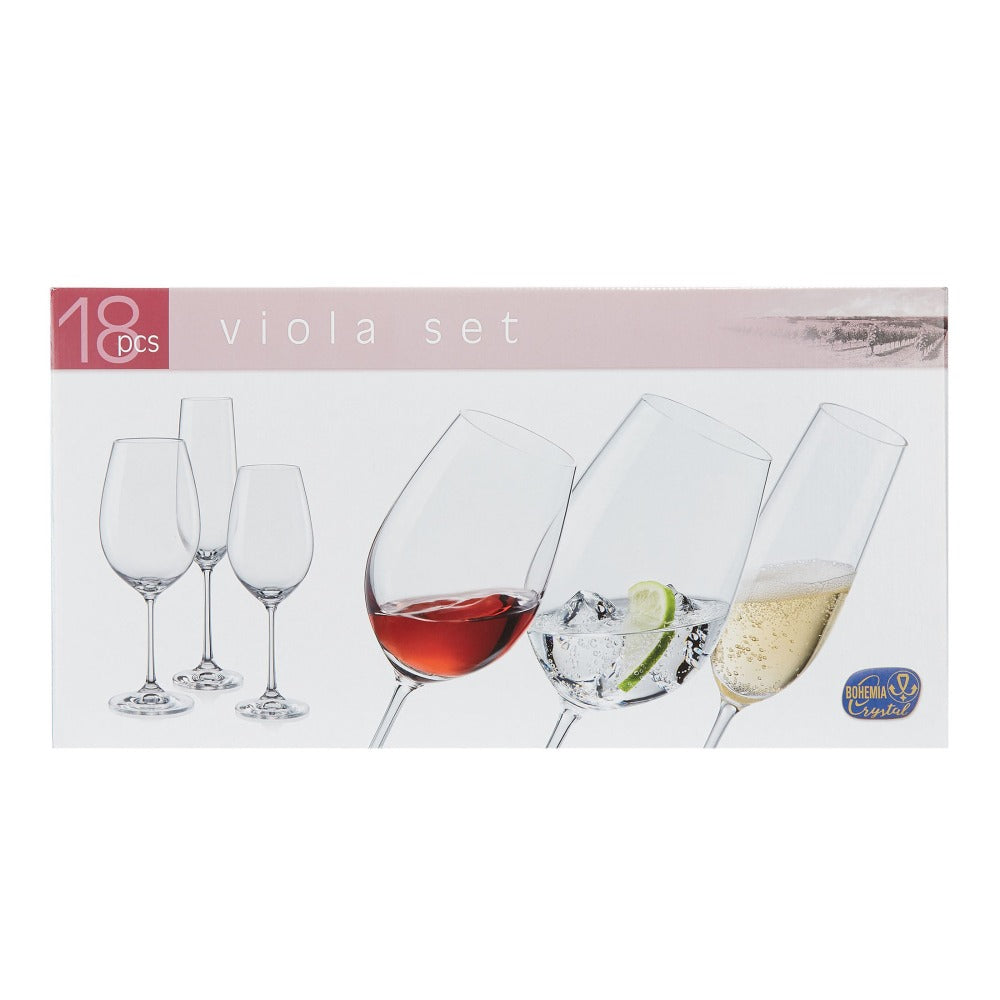 Set de 18 Copas Bohemia Gin / Tinto / Champagne Viola BOHEMIA- Depto51