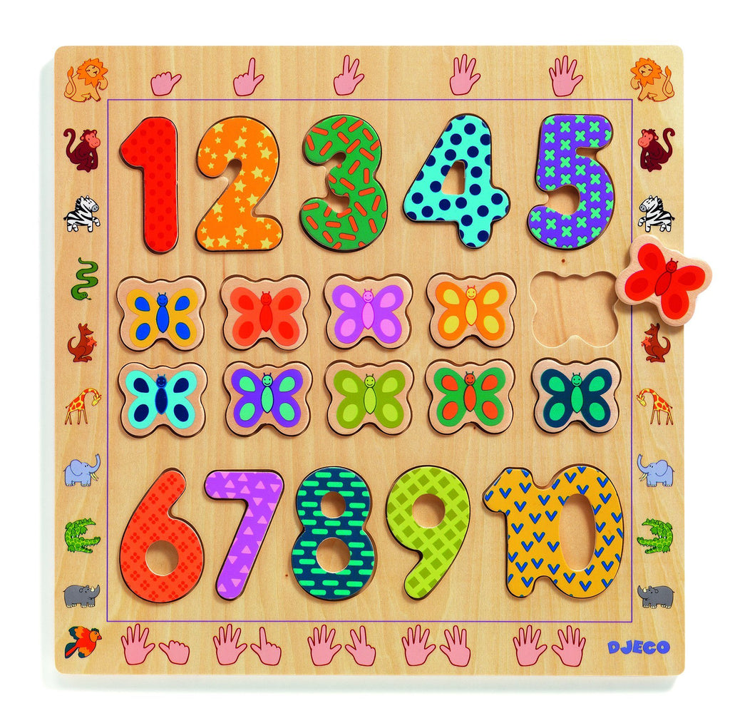 Puzzle de Madera Números DJECO- Depto51
