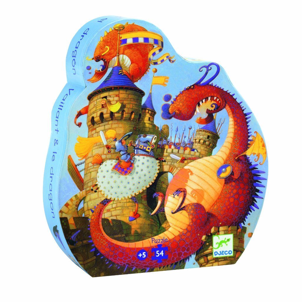 Puzzle Silueta Caballero y Dragón DJECO- Depto51