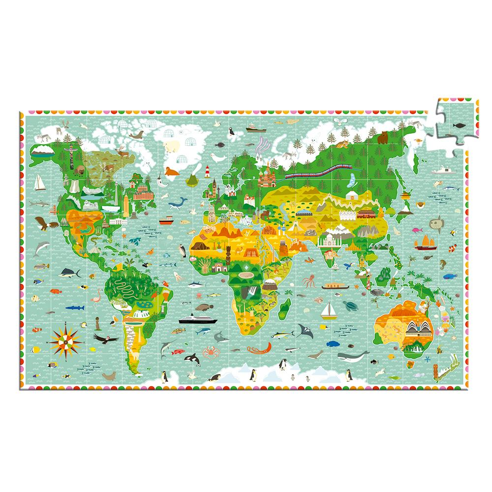 Puzzle Alrededor del Mundo 200 piezas DJECO- Depto51